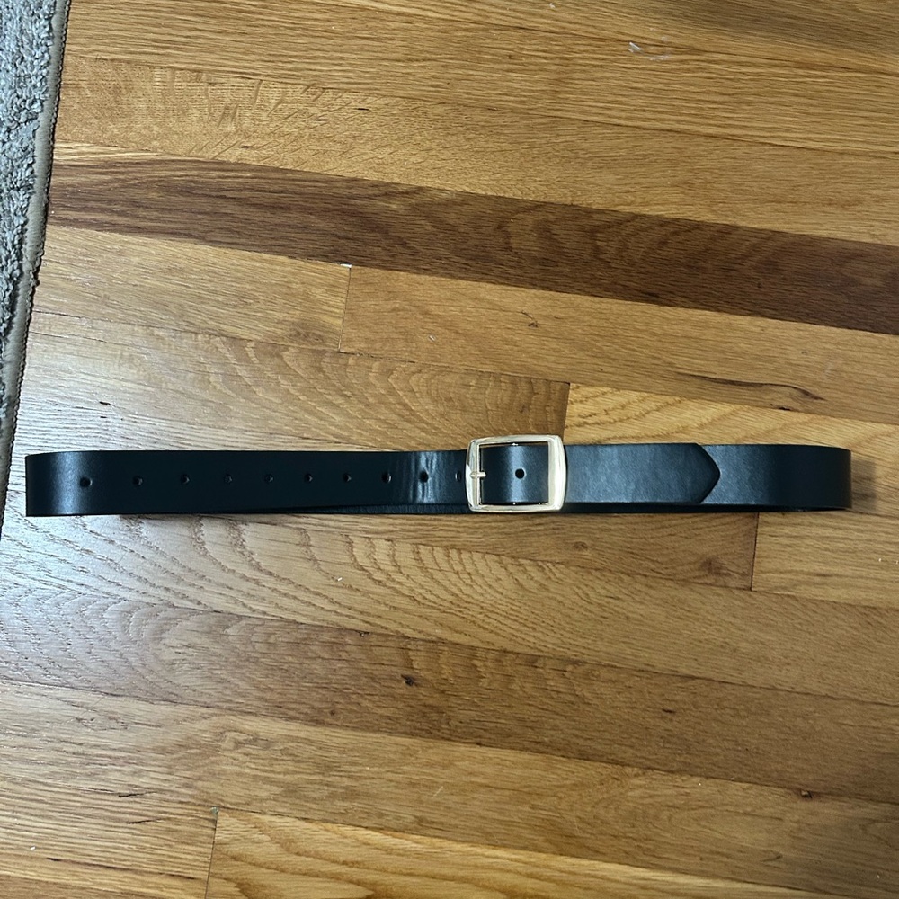 SHEIN Black Belt with gold Buckle